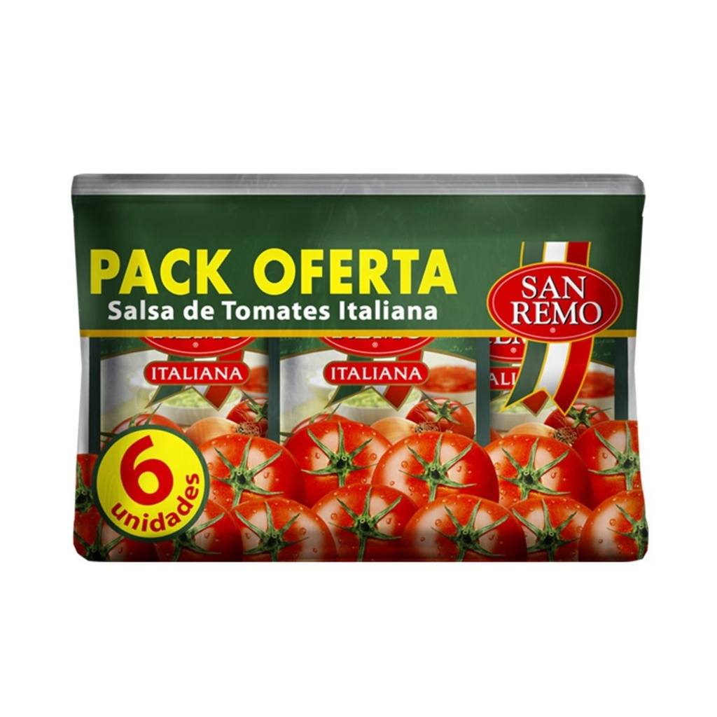 Salsa de Tomates Pack 200 g San Remo