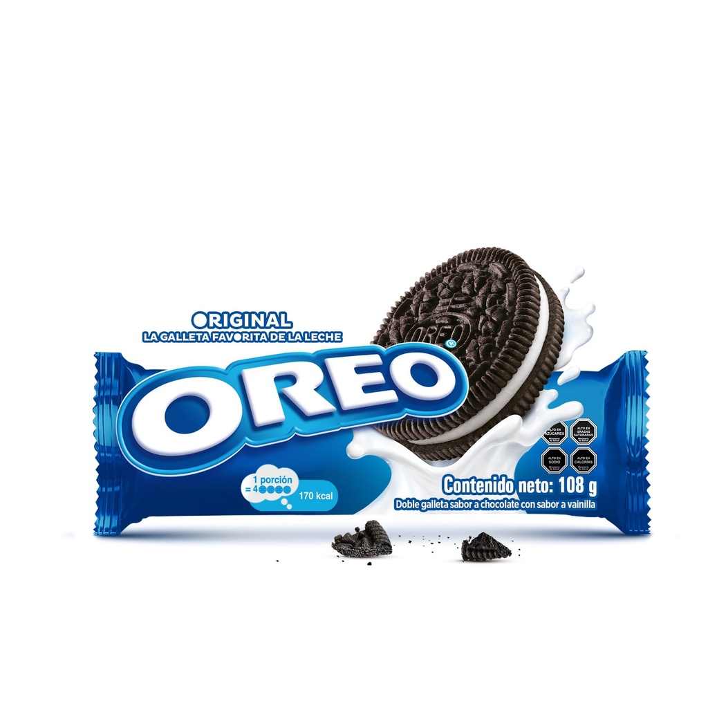 Galleta Chocolate Crema Vainilla 108 g Oreo