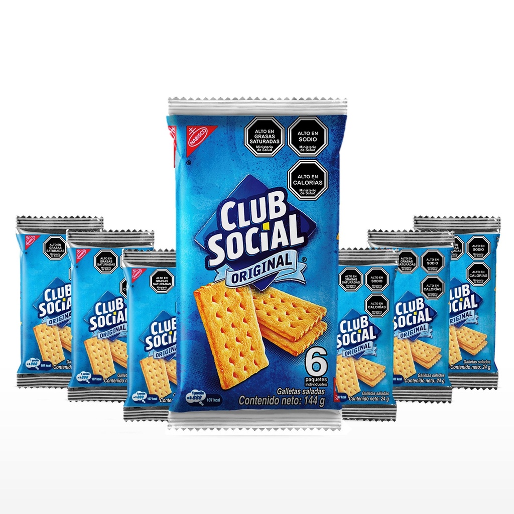 Paquete Galletas Saladas Original Pack 6un. 144 g Club Social