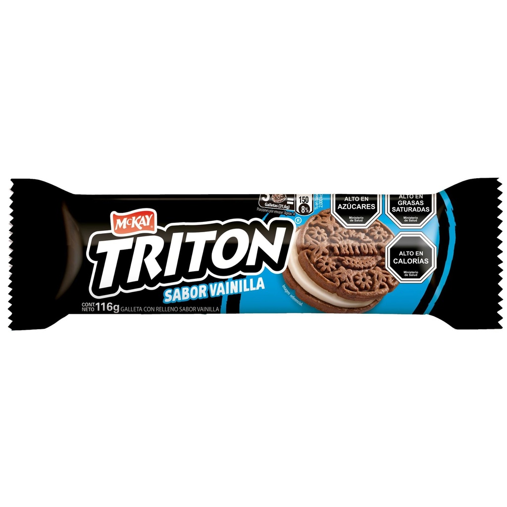 Paquete Galleta Triton Vainilla 116 g McKay