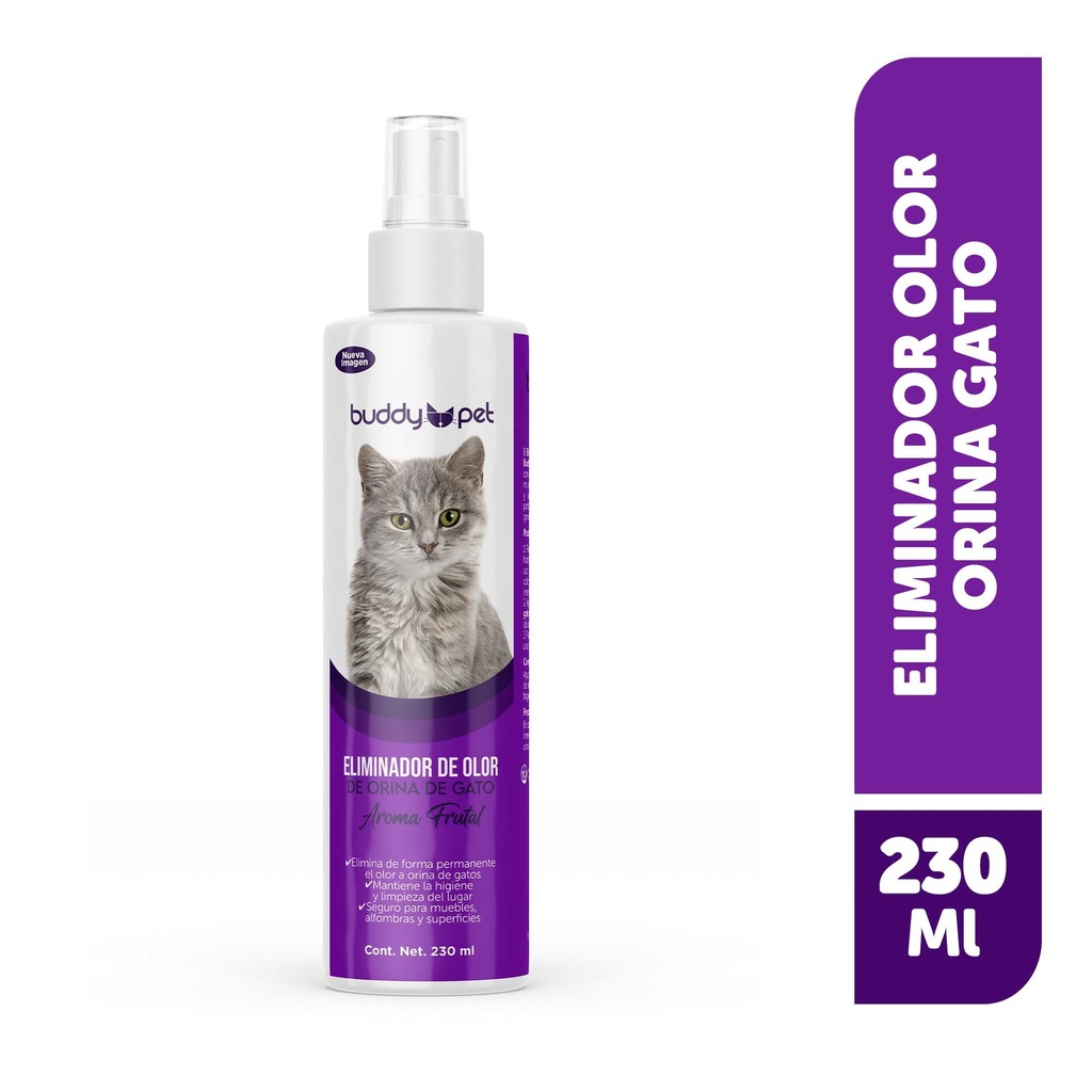 Eliminador de Olores Orina de Gato 230 ml Buddy Pet
