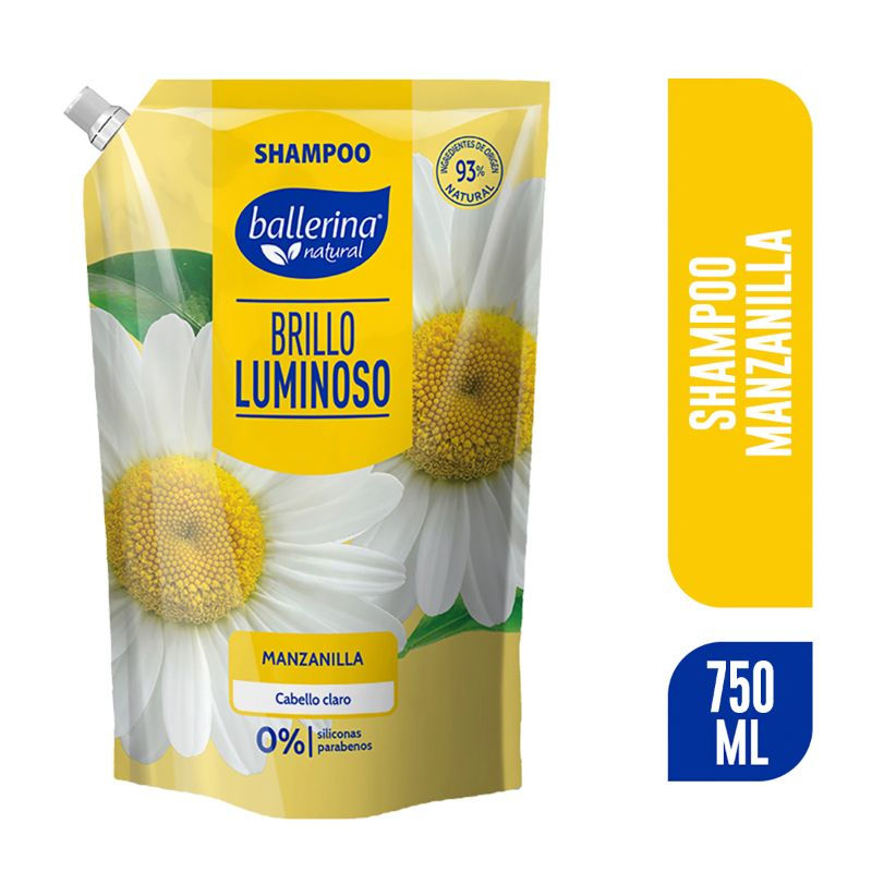 Shampoo Ballerina Natural Manzanilla Doypack 750 ml Ballerina