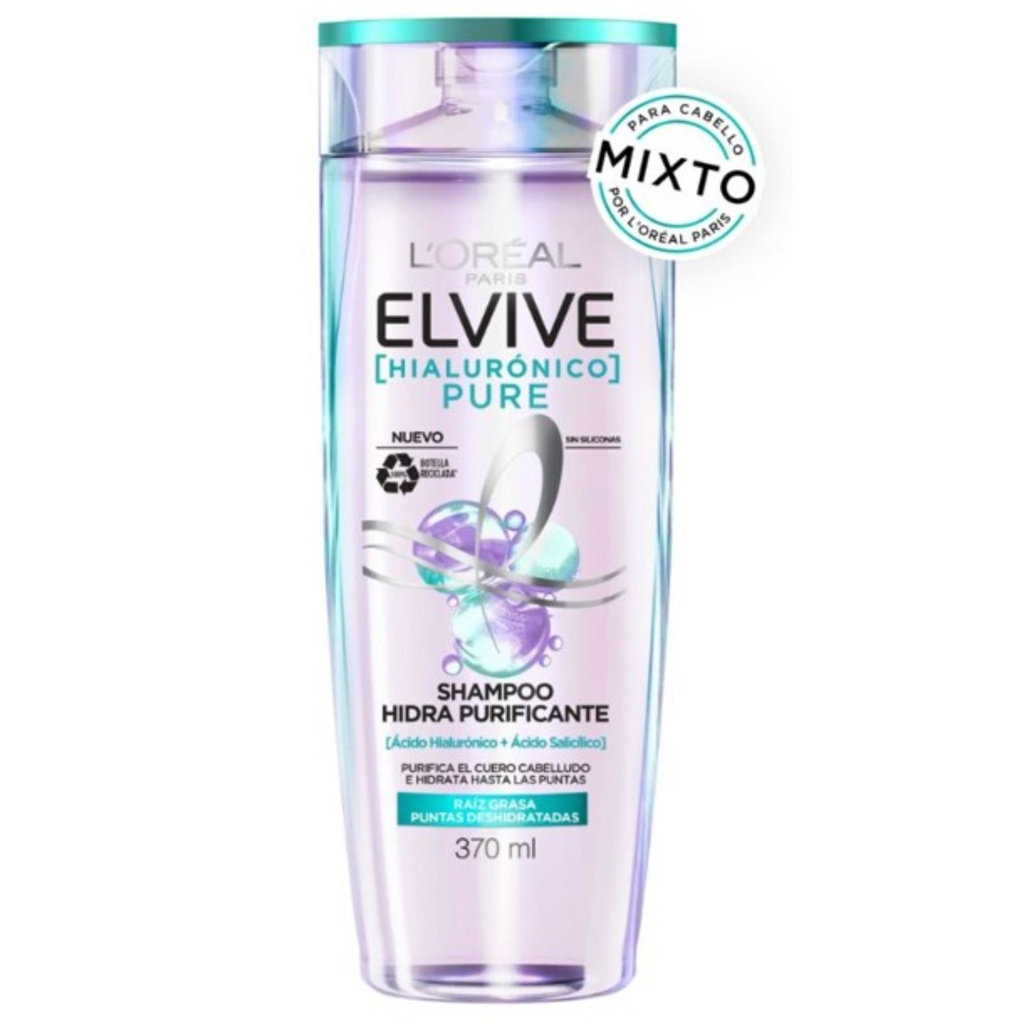 Shampoo Hialurónico Pure 370 ml Elvive