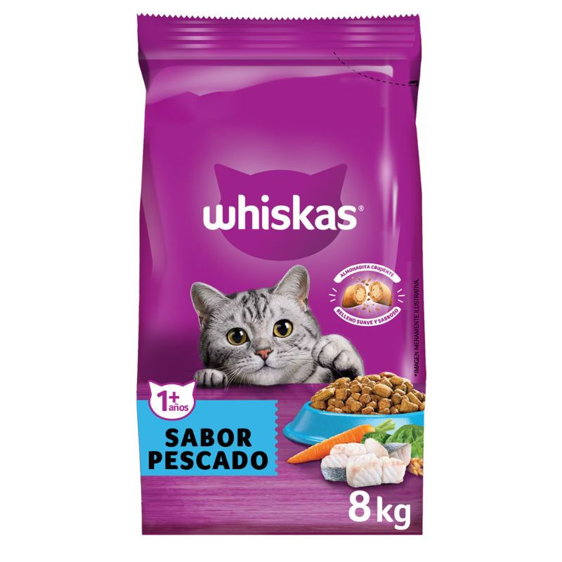 Alimento Seco Gato Adulto Sabor Pescado Bolsa 8 Kg Whiskas