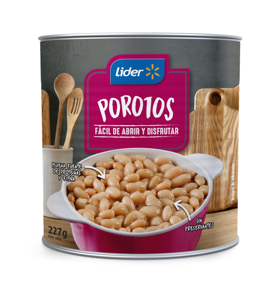 Porotos en Conserva Drenado 138 g - Neto 227 g Lider