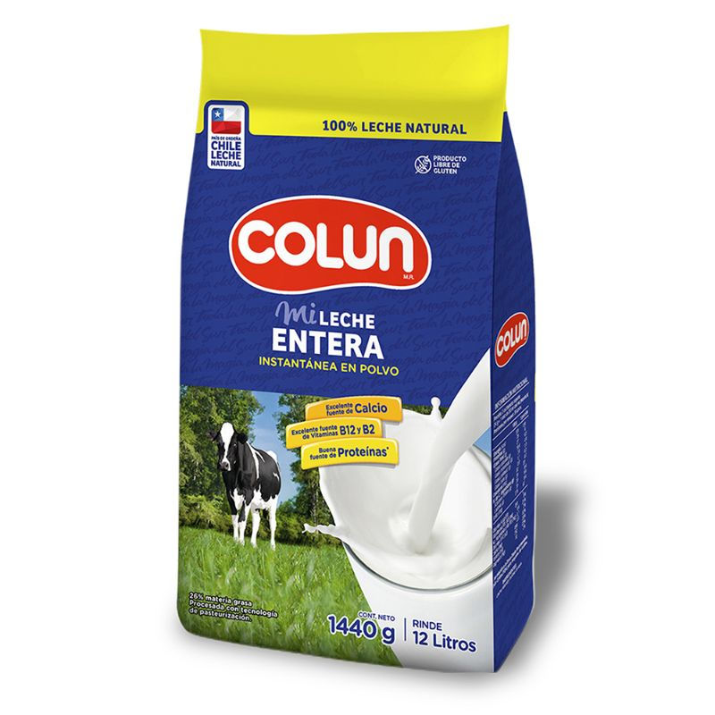 Leche en Polvo Entera Bolsa 1440 g Colun