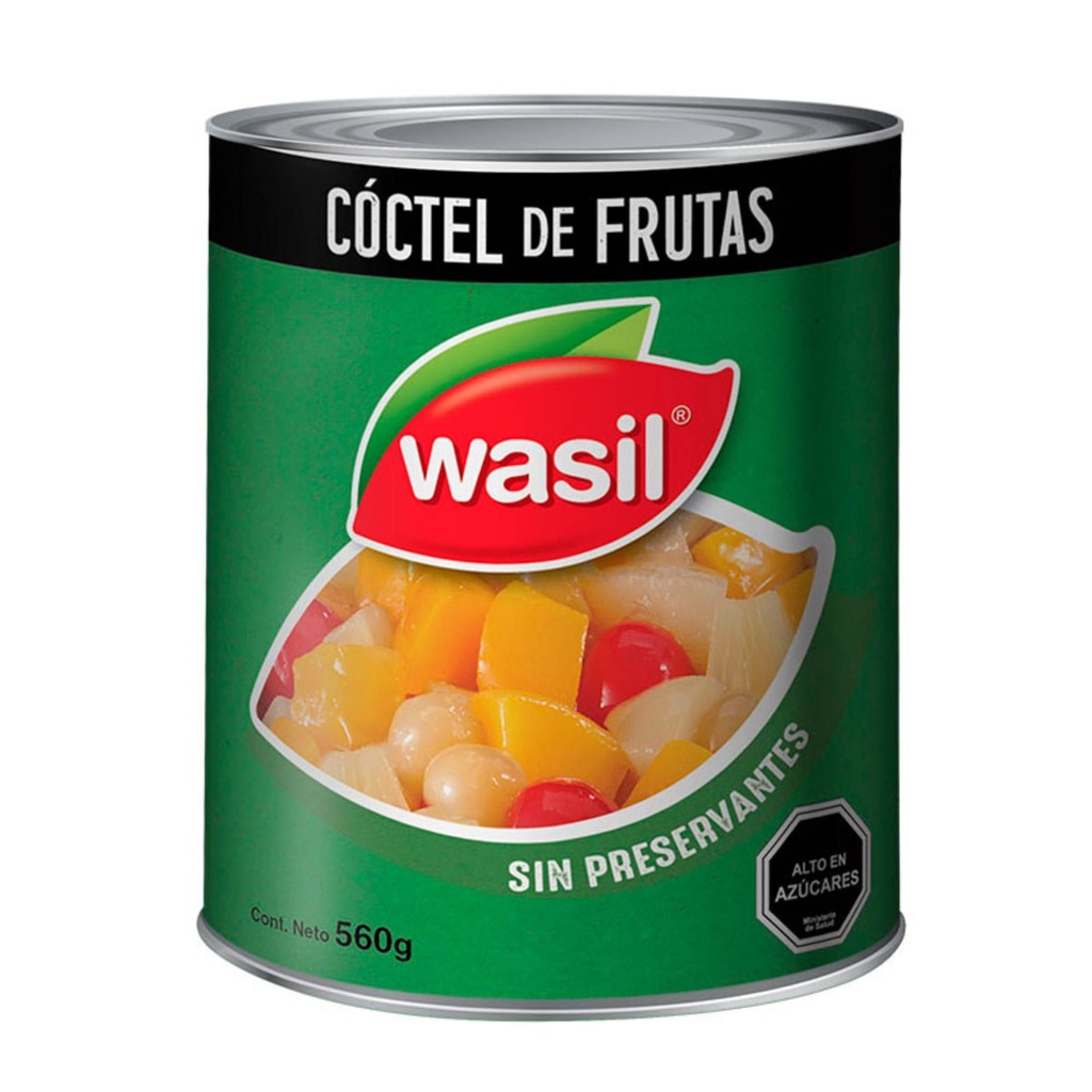 Cóctel de Frutas Tarro Drenado 340 g - Neto 560 g Wasil