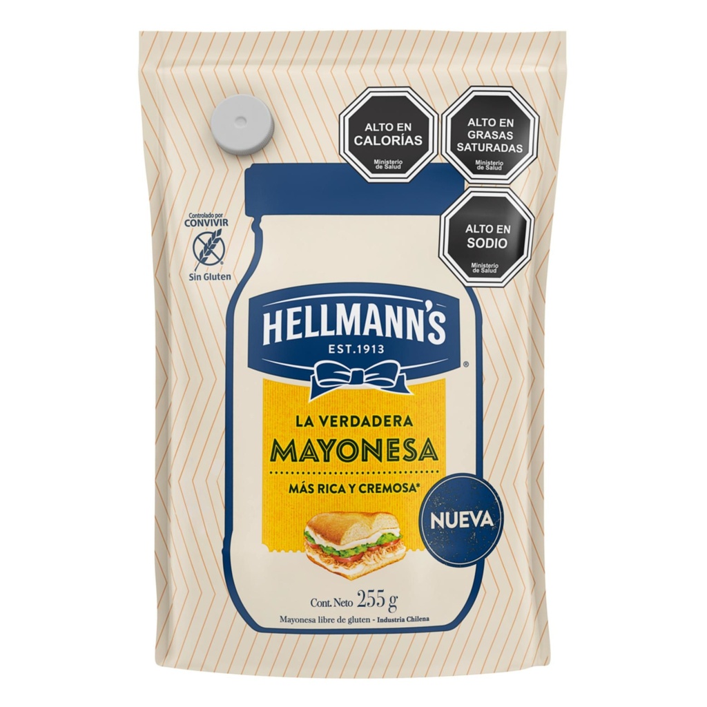 Mayonesa doypack 255 g Hellmanns