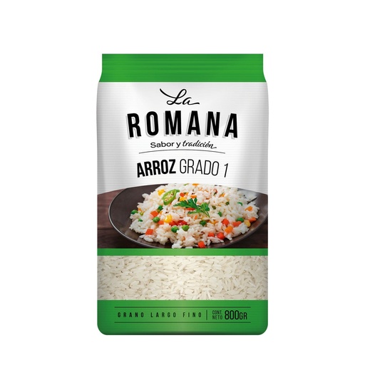 [4709883] Arroz Grado 1 Grano Largo Bolsa 800 g La Romana