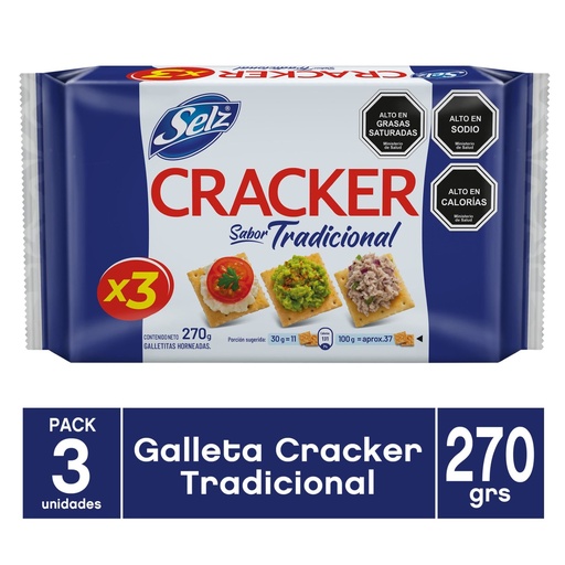 [299083] Paquete Galletas Saladas Pack 3 un 270 g Cracker