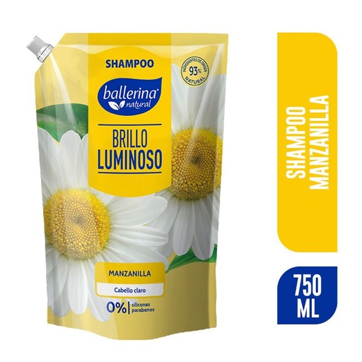 [371] Shampoo Ballerina Natural Manzanilla Doypack 750 ml Ballerina