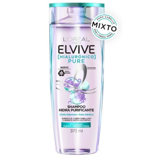 [4446702] Shampoo Hialurónico Pure 370 ml Elvive