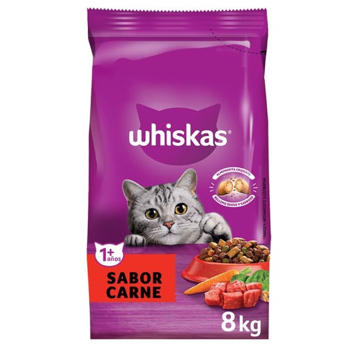 [1399673] Alimento Seco Gato Adulto Sabor Carne Bolsa 8 Kg Whiskas