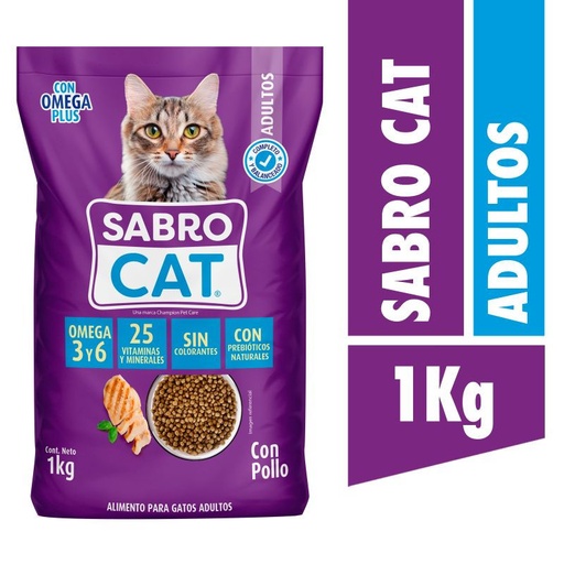 [729731] Alimento Seco Gato Adulto Sabor Pollo Bolsa 1 Kg Sabrocat