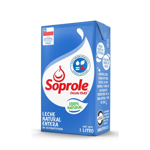 [702661] Leche Entera Natural 1 l 1 L Soprole