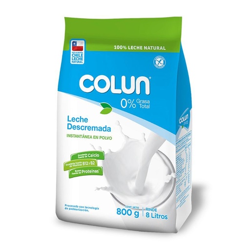 [693517] Leche en Polvo Descremada Bolsa 800 g Colun