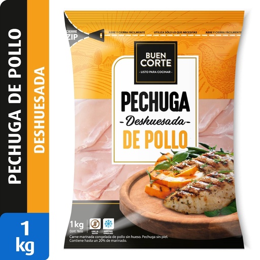 [4518599] Pollo Pechuga Deshuesada Congelada 1 kg El Buen Corte