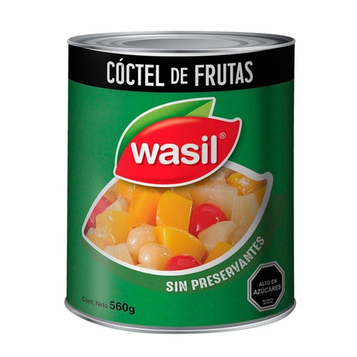 [508586] Cóctel de Frutas Tarro Drenado 340 g - Neto 560 g Wasil
