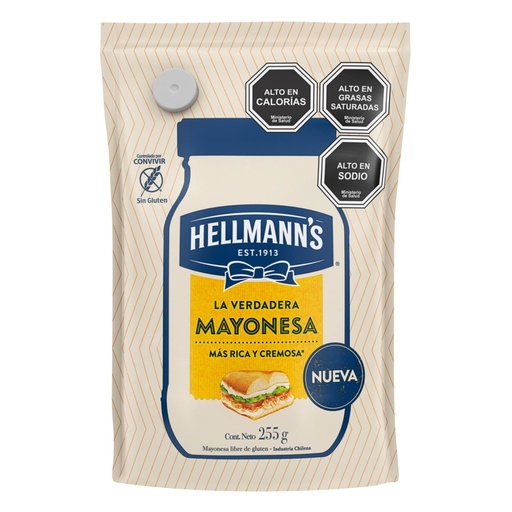 [4883614] Mayonesa doypack 255 g Hellmanns