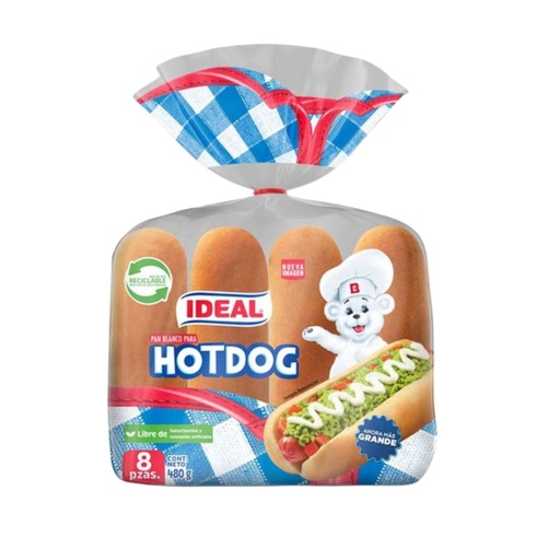 [4649] Pan De Completo Hot Dog 8 Un Ideal