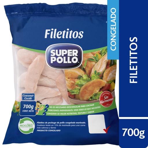 [344005] Pollo Filetitos Congelados 700 g Super Pollo