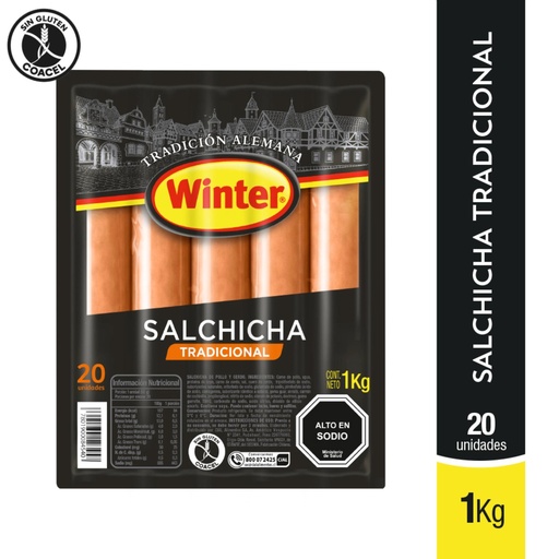 [922743] Salchicha Tradicional 20 Un 1 Kg Winter